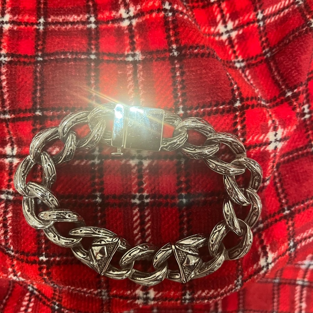 Biker Style Chunky Stainless Steel  Chain Bracelet